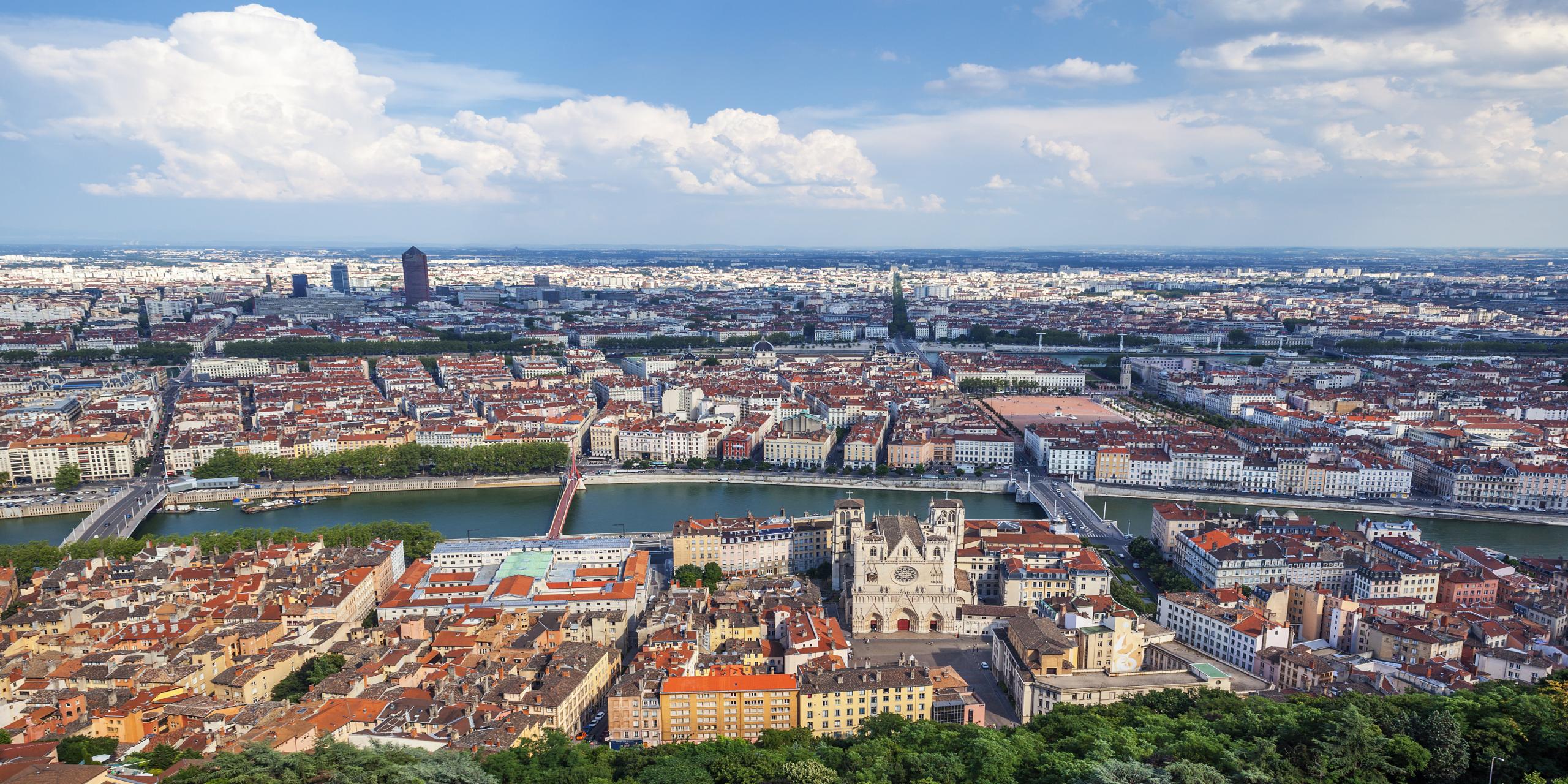 Vue de Lyon depuis la basilique de fourvière
